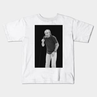 George Carlin BW Photograph Kids T-Shirt